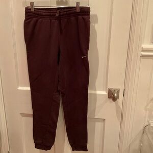 Mens wine Nike sweatpants, small